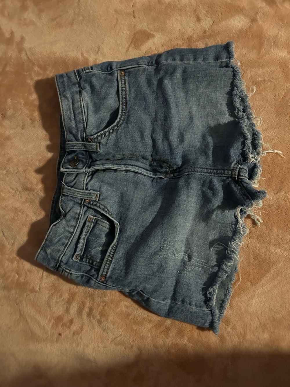 wild fable Distressed High-Rise Denim Shorts - Blue